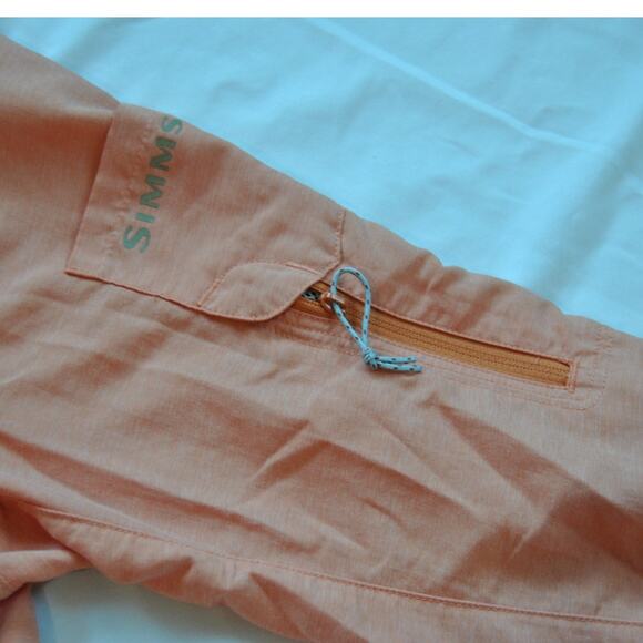 Turneffe Flats Simms Cor 3 Long Sleeve Button Down Orange - Picture 8 of 12